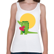 PRINTFASHION Szerelmes krokodil - Női atléta - Fehér