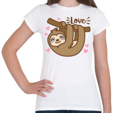 PRINTFASHION Szerelmes lajhár - Női póló - Fehér