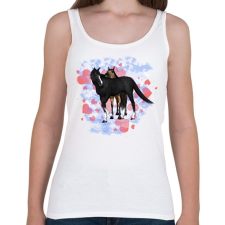 PRINTFASHION szerelmes lovak - Női atléta - Fehér női trikó