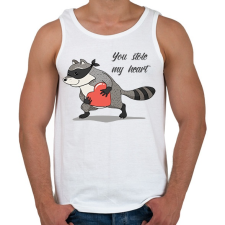 PRINTFASHION Szerelmes mosómedve - Férfi atléta - Fehér atléta, trikó