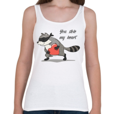 PRINTFASHION Szerelmes mosómedve - Női atléta - Fehér