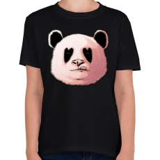 PRINTFASHION Szerelmes panda - Gyerek póló - Fekete