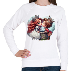 PRINTFASHION Szerelmes puszi - Női pulóver - Fehér
