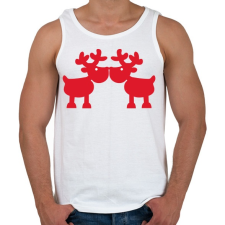 PRINTFASHION Szerelmes szarvasok - Férfi atléta - Fehér atléta, trikó