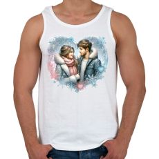 PRINTFASHION Szerelmespár - Férfi atléta - Fehér