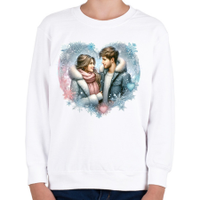 PRINTFASHION Szerelmespár - Gyerek pulóver - Fehér gyerek pulóver, kardigán