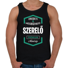 PRINTFASHION Szerelő - Férfi atléta - Fekete atléta, trikó