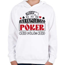 PRINTFASHION Szerencsehozó - Gyerek kapucnis pulóver - Fehér gyerek pulóver, kardigán