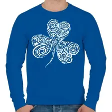 PRINTFASHION Szerencsehozó Lóhere - Férfi pulóver - Királykék férfi pulóver, kardigán