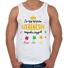 PRINTFASHION Szerencsés anyuka - Férfi atléta - Fehér atléta, trikó