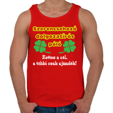 PRINTFASHION Szerencsés dolgozat - Férfi atléta - Piros