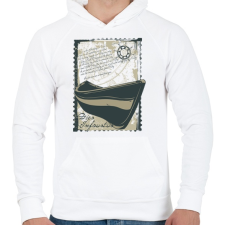 PRINTFASHION Szerencsétlen nap - Férfi kapucnis pulóver - Fehér férfi pulóver, kardigán