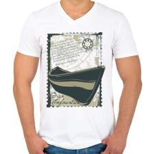 PRINTFASHION Szerencsétlen nap - Férfi V-nyakú póló - Fehér férfi póló