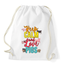 PRINTFASHION Szeresd a malacokat - Sportzsák, Tornazsák - Fehér tornazsák