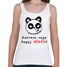 PRINTFASHION szeress vagy hagyj békén - Női atléta - Fehér
