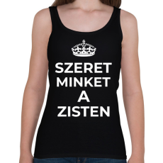 PRINTFASHION SZERET MINKET A ZISTEN - Női atléta - Fekete
