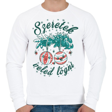 PRINTFASHION Szeretek veled lógni - Férfi pulóver - Fehér