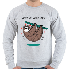 PRINTFASHION Szeretek veled lógni - Férfi pulóver - Sport szürke férfi pulóver, kardigán