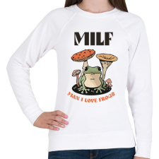 PRINTFASHION Szeretem a békákat - Női pulóver - Fehér női pulóver, kardigán