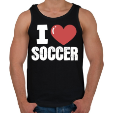 PRINTFASHION Szeretem a focit - Férfi atléta - Fekete