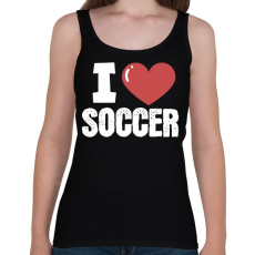 PRINTFASHION Szeretem a focit - Női atléta - Fekete