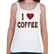 PRINTFASHION Szeretem a kávét- I love coffee - Női atléta - Fehér női trikó