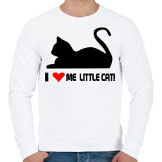 PRINTFASHION szeretem a macskám - Férfi pulóver - Fehér