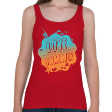 PRINTFASHION Szeretem a nyarat - Női atléta - Cseresznyepiros női trikó