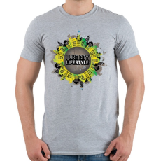 PRINTFASHION Szeretem a várost - Férfi póló - Sport szürke