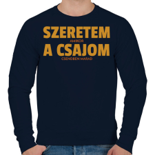 PRINTFASHION Szeretem, amikor a csajom csendben marad - Férfi pulóver - Sötétkék férfi pulóver, kardigán