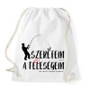 PRINTFASHION Szeretem, amikor a feleségem szó nélkül elenged horgászni! - Sportzsák, Tornazsák - Fehér