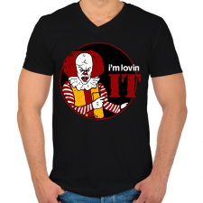 PRINTFASHION Szeretem Az - Férfi V-nyakú póló - Fekete férfi póló