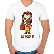 PRINTFASHION Szeretem - Férfi V-nyakú póló - Fehér férfi póló