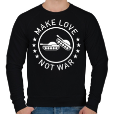 PRINTFASHION Szeretkezz, ne háborúzz - Férfi pulóver - Fekete