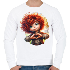 PRINTFASHION Szeretlek ám... - Férfi pulóver - Fehér férfi pulóver, kardigán