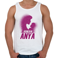 PRINTFASHION Szeretlek anya - Férfi atléta - Fehér atléta, trikó