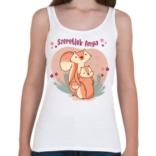 PRINTFASHION Szeretlek anya - Mókusos - Női atléta - Fehér női trikó