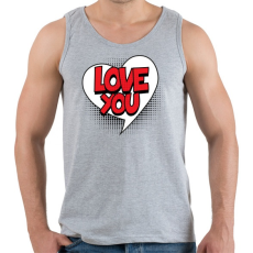 PRINTFASHION Szeretlek - Férfi atléta - Sport szürke