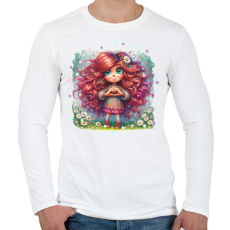 PRINTFASHION Szeretlek - Férfi hosszú ujjú póló - Fehér