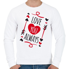 PRINTFASHION Szeretlek mindörökké - Férfi pulóver - Fehér férfi pulóver, kardigán
