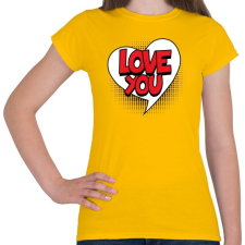 PRINTFASHION Szeretlek - Női póló - Sárga női póló