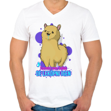 PRINTFASHION szeretni nem tudlak de leköpni igen - Férfi V-nyakú póló - Fehér férfi póló