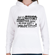 PRINTFASHION SZERETTEM VOLNA - Női kapucnis pulóver - Fehér női pulóver, kardigán