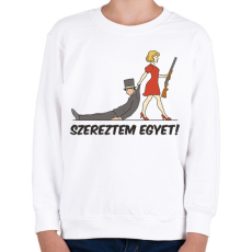 PRINTFASHION Szereztem egyet - Gyerek pulóver - Fehér