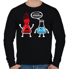 PRINTFASHION Szerintem túlreagálod! - Férfi pulóver - Fekete férfi pulóver, kardigán