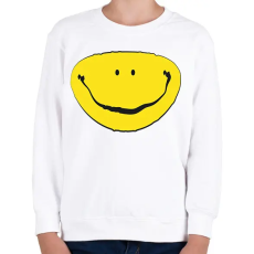 PRINTFASHION Szétfolyt smiley - Gyerek pulóver - Fehér