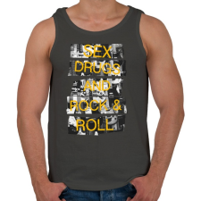 PRINTFASHION Szex, drog és rock&roll - Férfi atléta - Sötétszürke atléta, trikó
