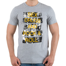 PRINTFASHION Szex, drog és rock&roll - Férfi póló - Sport szürke férfi póló