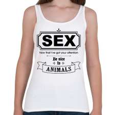 PRINTFASHION Szex - Női atléta - Fehér női trikó