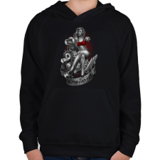 PRINTFASHION Szexi autómotor - Gyerek kapucnis pulóver - Fekete gyerek pulóver, kardigán